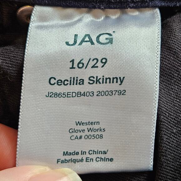 JAG Cecila Skinny Jeans Dark Wash Denim Plus Size 16 Casual Weekend Everyday - Picture 9 of 11